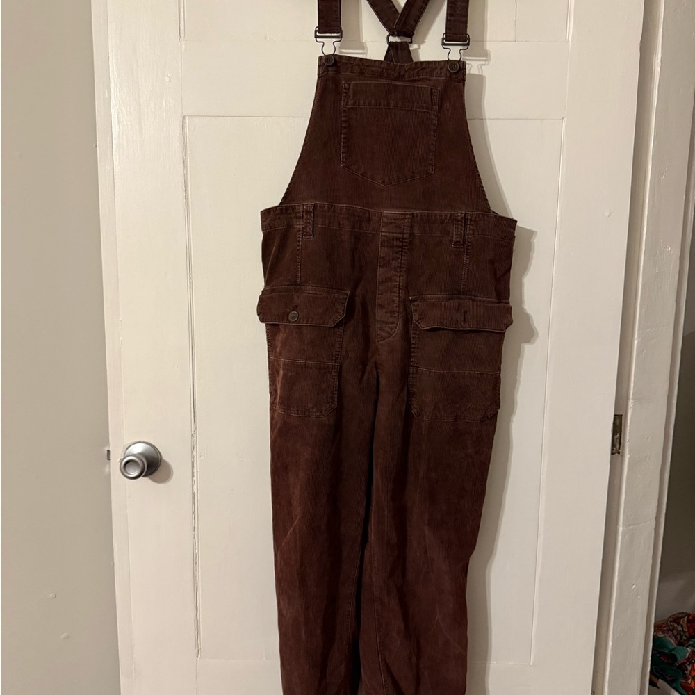 Free People Brown Corduroy Overalls